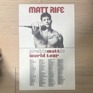 Matt Rife Problematic Signed World Tour Poster